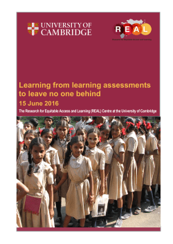 Learning from learning assessments to leave no one behind