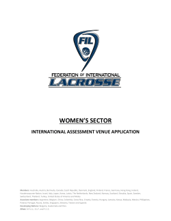 International Assessment Venue Application &ndash; 2016