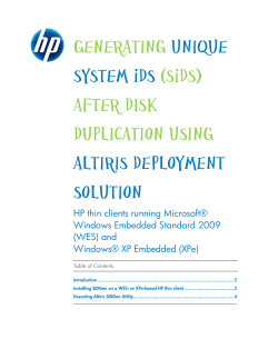 Generating Unique System IDs (SIDs) after Disk Duplication