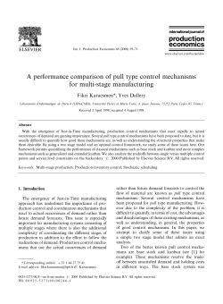 A performance comparison of pull type control mechanisms for multi