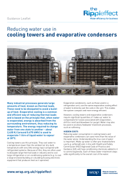 cooling towers and evaporative condensers