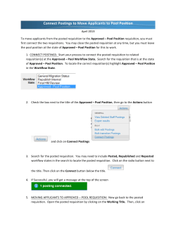Connect Postings to Move Applicants to Pool Position