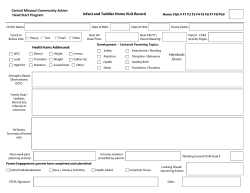 Central Missouri Community Action Head Start Program Handouts