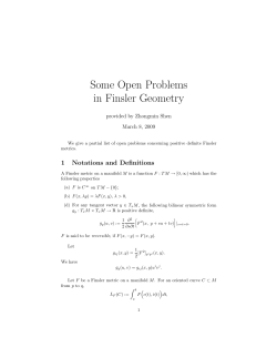 Some Open Problems in Finsler Geometry