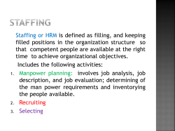 STAFFING and managem..