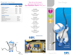 COX Price List - Cox Communications