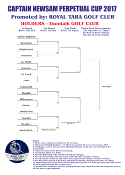 2017 Draw - Royal Tara Golf Club