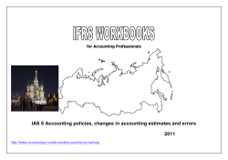 1. Accounting Policies Changes in Accounting Estimates and Errors