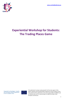 Experiential Workshop for Students: The Trading Places Game