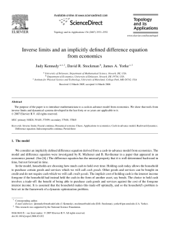 Inverse limits and an implicitly defined difference