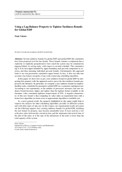 Using a Lag-Balance Property to Tighten Tardiness Bounds for