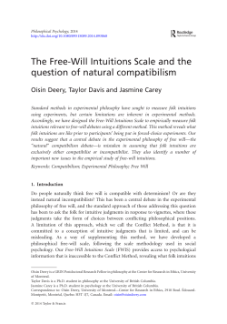 The Free-Will Intuitions Scale and the question of natural