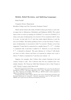 Beliefs, Belief Revision, and Splitting Languages