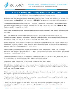 are ria firms really too happy to sell out?