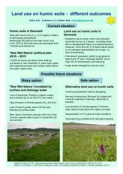 Land use on humic soils - different outcomes