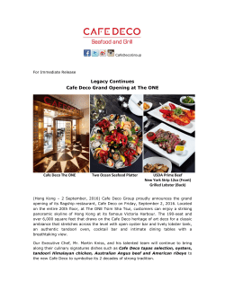 Legacy Continues Cafe Deco Grand Opening at The ONE