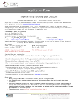 Application Form INFORMATION AND INSTRUCTIONS FOR