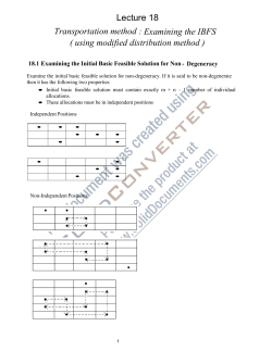 18.1 Examining the Initial Basic Feasible Solution for Non