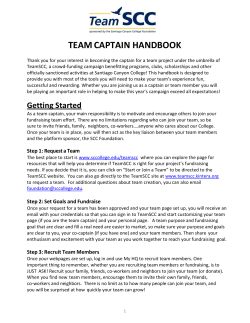 team captain handbook - Santiago Canyon College