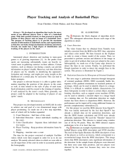 Player Tracking and Analysis of Basketball Plays