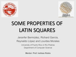 Some Properties of Latin Squares