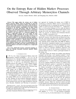 On the Entropy Rate of Hidden Markov Processes Observed