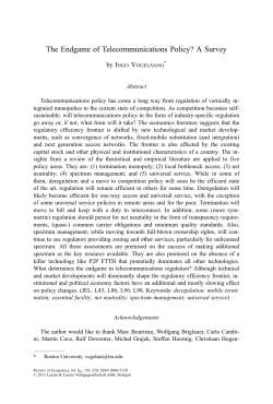 The Endgame of Telecommunications Policy? A Survey