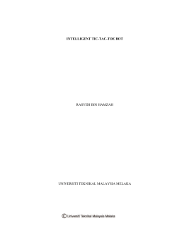 intelligent tic-tac-toe bot rasyidi bin hamzah universiti teknikal