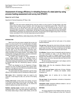 Assessment of energy efficiency in reheating furnace
