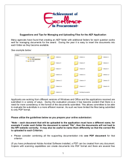 Suggestions and tips for managing and uploading files for the AEP
