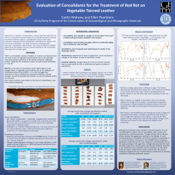Evaluation of Consolidants for the Treatment of Red Rot on
