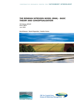 the riparian nitrogen model (rnm) - basic theory and