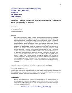 Threshold Concept Theory and Nonformal Education