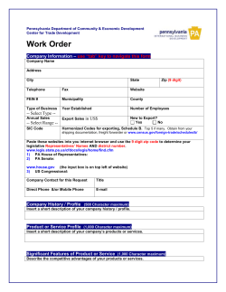 Pennsylvania Center for Trade Development