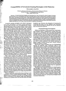 Compatibility of Livestock Grazing Strategies with Fisheries