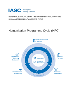 Humanitarian Programme Cycle Reference Module