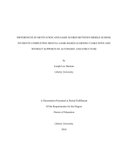 differences in motivation and game scores between middle school