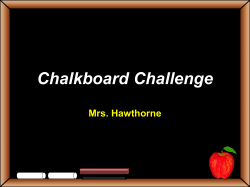 Chalkboard Challenge