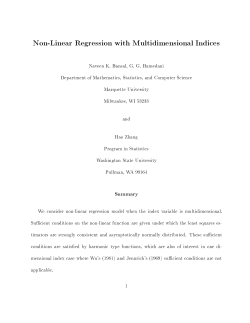 Non-Linear Regression with Multidimensional Indices