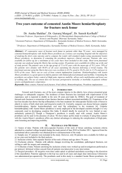 Two years outcome of cemented Austin Moore