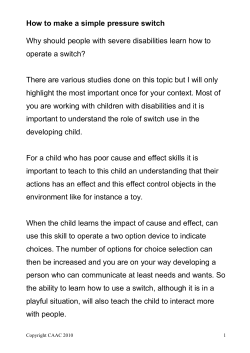 How to make a simple pressure switch