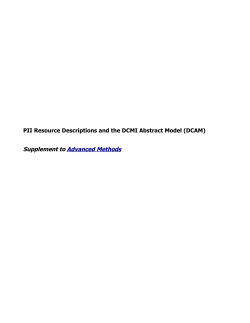 PII Resource Descriptions and the DCMI Abstract Model (DCAM)