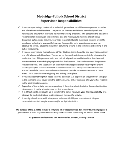 Supervision Responsibilities - Mobridge