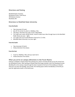 Directions and Parking Directions to Westfield State University When