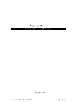 NAO Procurement Manual - National Audit Office
