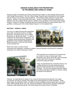 design guidelines for properties in the mixed-use