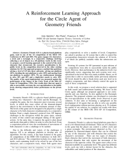 A Reinforcement Learning Approach for the Circle Agent of