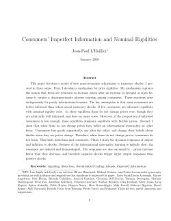 Consumers` Imperfect Information and Nominal Rigidities