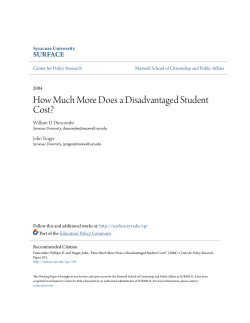 How Much More Does a Disadvantaged Student Cost?