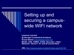 Setting up and securing a campus